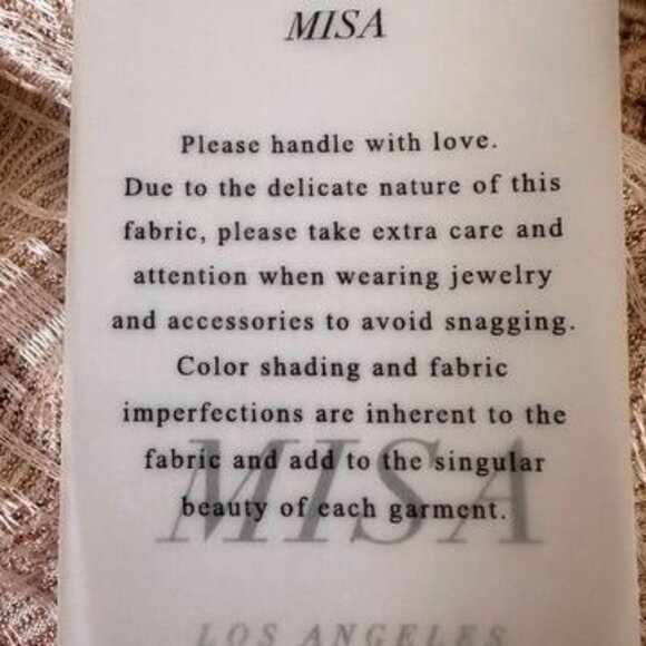 MISA Los Angeles Zoza Jumpsuit Blush Stripe Metallic Gold Pink Size XS NWT - Picture 8 of 11